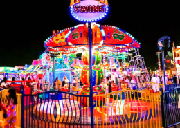 Carnival swing by night